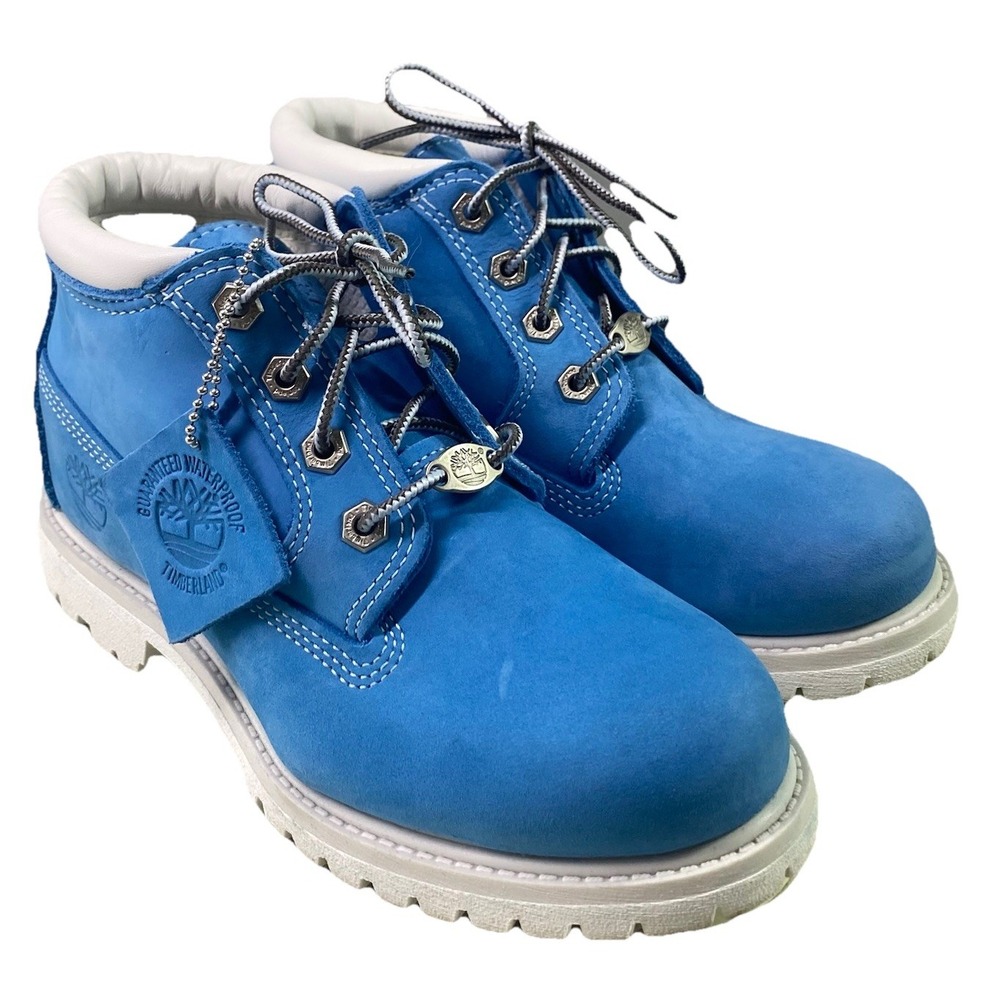 Timberland‎ Womens Leather Waterproof Blue Suede Feel Ankle Winter boots Sz. 6 M